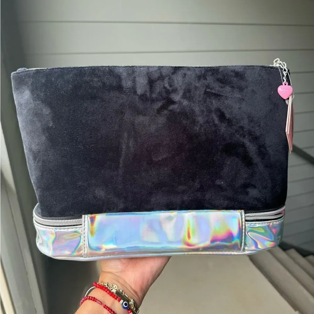 Bling & holographic Jumbo Juicy couture Cosmetics bag